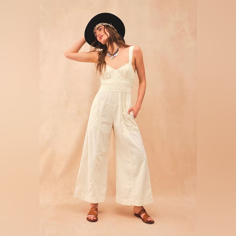 NWT Free People After All Ruched Jumpsuit